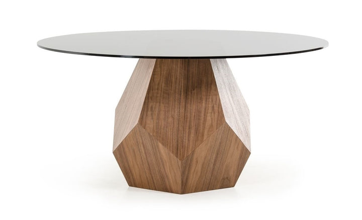 Rackham Mid-Century Walnut Round Dining Table