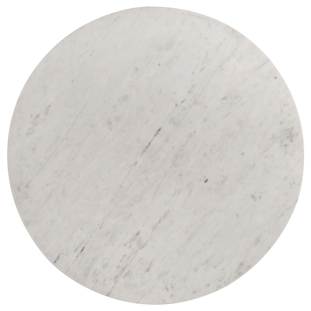Coaster Furniture 709668 Astoria Round Genuine Marble Coffee Table White