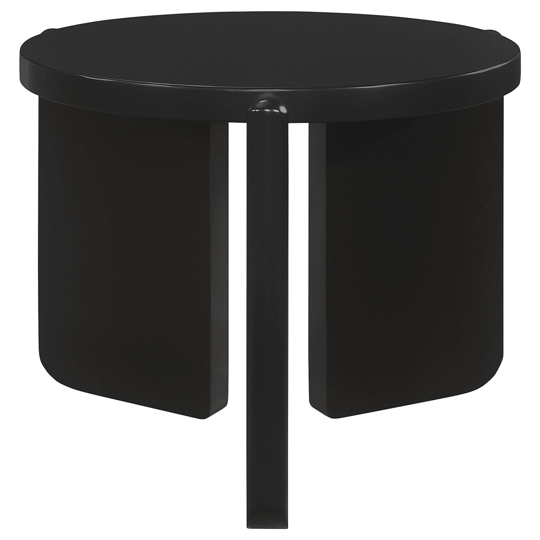 Coaster Furniture 709677 Cordova Round Solid Wood End Table Black