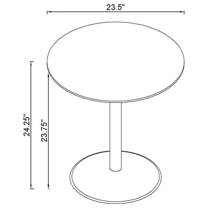 Ganso - 2 Piece Round Glass Top Coffee And End Table Set - Black