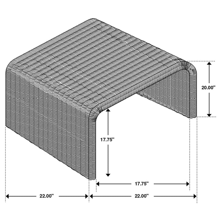 Coaster Furniture 709817 Cahya Square Woven Rattan End Table Natural