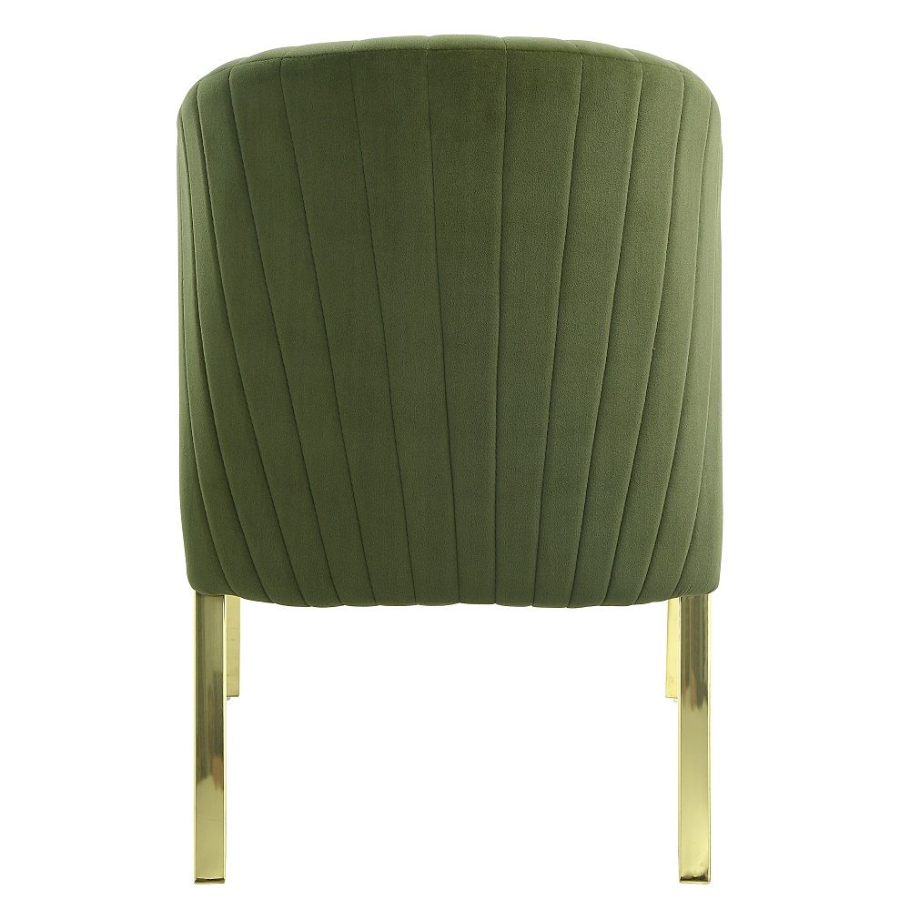 Fallon - Side Chair Set of 2) - Green Velvet & Mirrored Gold