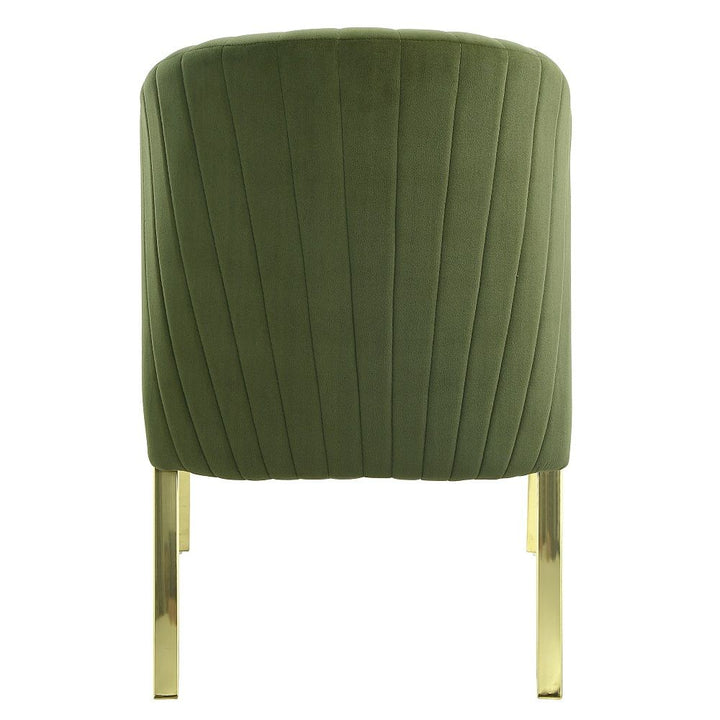 Fallon - Side Chair Set of 2) - Green Velvet & Mirrored Gold