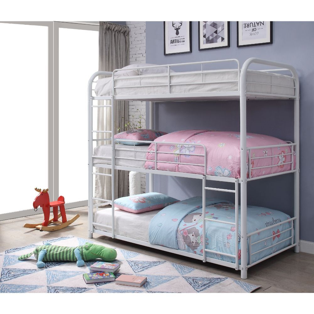Cairo - Triple Twin Bunk Bed - White
