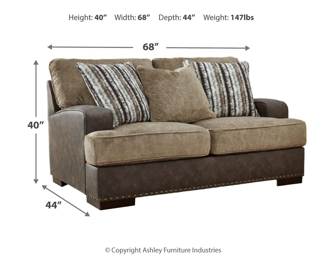 Alesbury - Loveseat - Chocolate