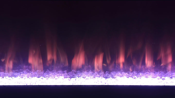 Coaster Furniture 710022 Vallerie 71" TV Stand with Visual Flame Box Black