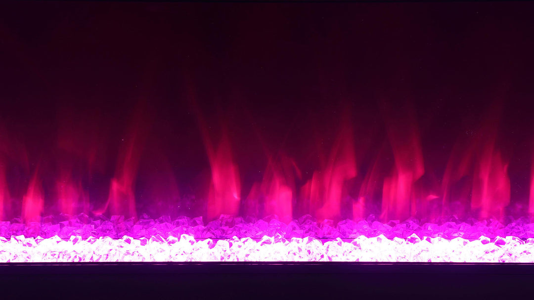 Coaster Furniture 710022 Vallerie 71" TV Stand with Visual Flame Box Black