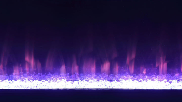 Coaster Furniture 710022 Vallerie 71" TV Stand with Visual Flame Box Black