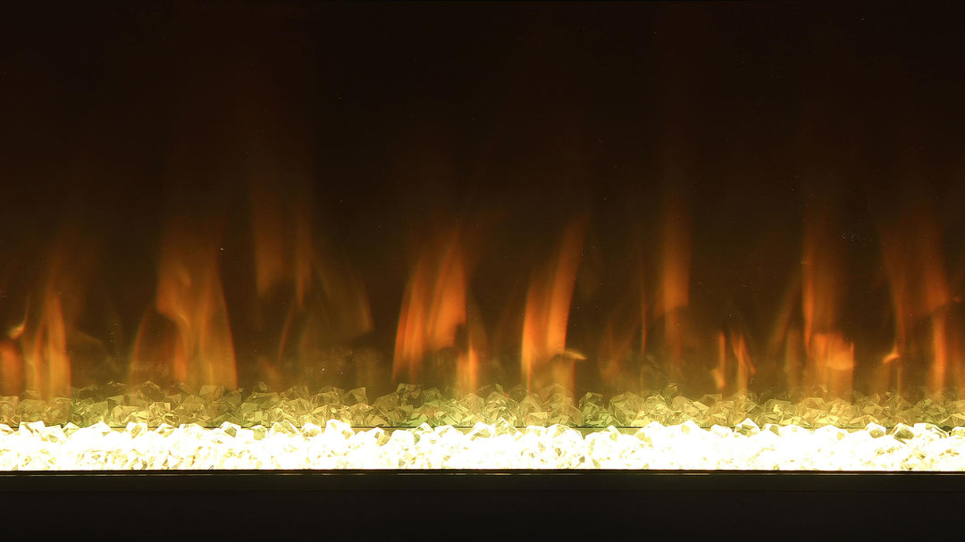 Coaster Furniture 710023 Vallerie 71" TV Stand with Visual Flame Box White