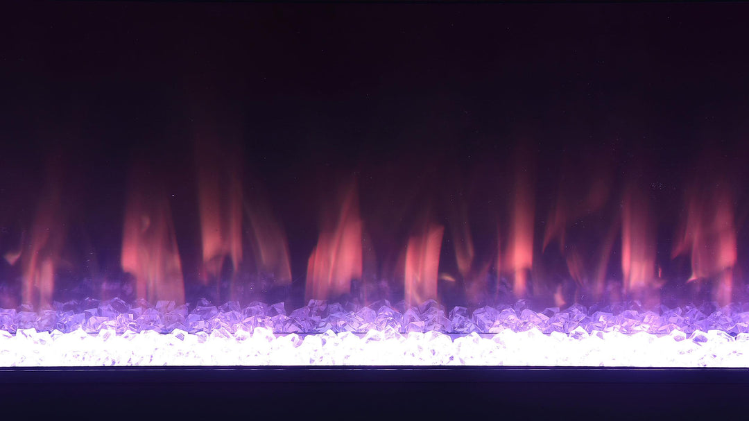 Coaster Furniture 710023 Vallerie 71" TV Stand with Visual Flame Box White