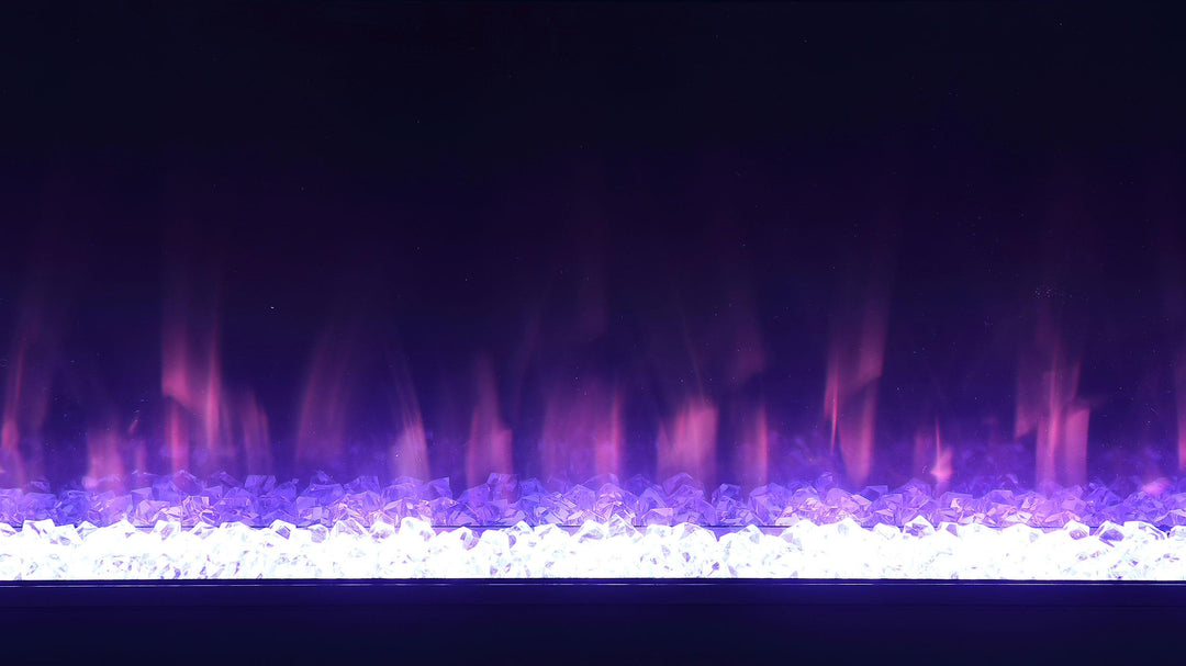 Coaster Furniture 710023 Vallerie 71" TV Stand with Visual Flame Box White