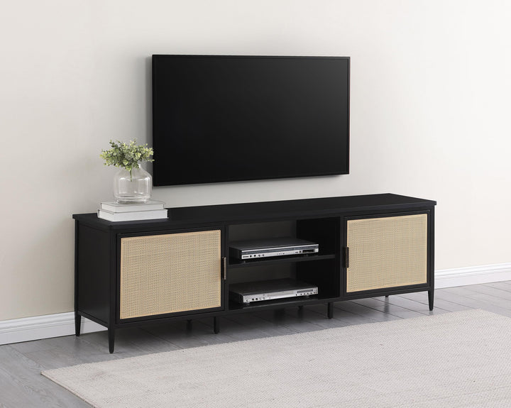 Coaster Furniture 710034 Amherst 2-door 70-inch Metal TV Stand Media Console Black