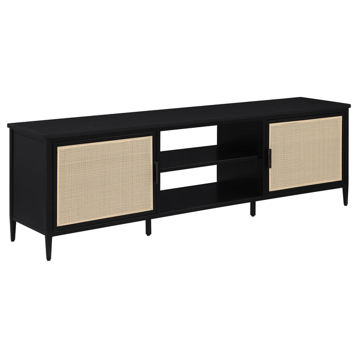 Coaster Furniture 710034 Amherst 2-door 70-inch Metal TV Stand Media Console Black