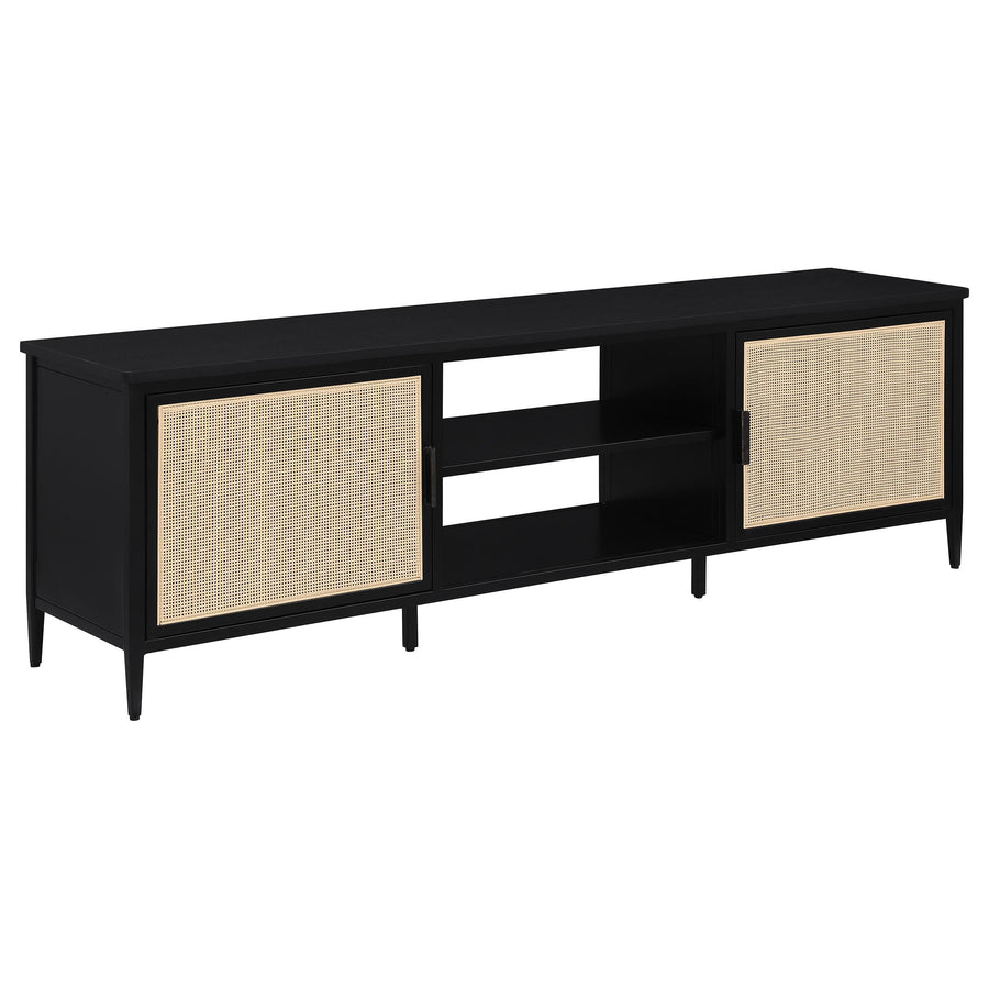 Coaster Furniture 710034 Amherst 2-door 70-inch Metal TV Stand Media Console Black