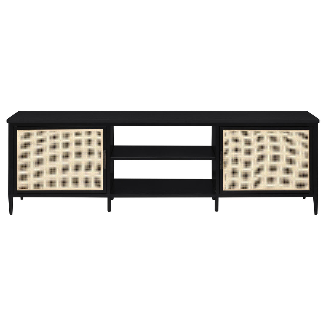 Coaster Furniture 710034 Amherst 2-door 70-inch Metal TV Stand Media Console Black