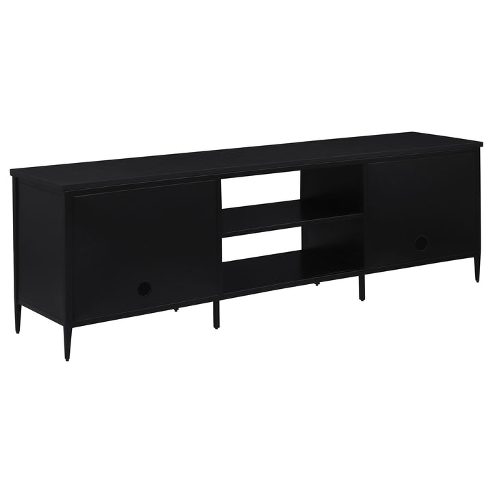 Coaster Furniture 710034 Amherst 2-door 70-inch Metal TV Stand Media Console Black