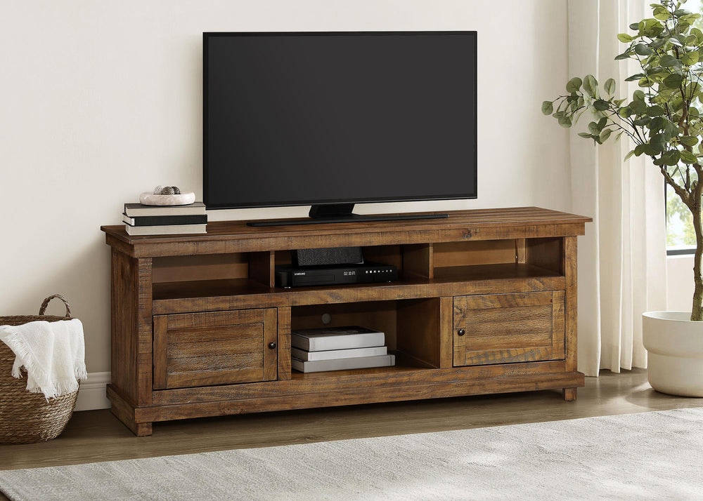 Coaster Furniture 710043 Payne 70-inch TV Stand Media Console Distressed Brown