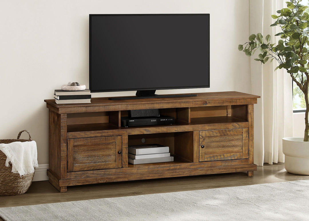 Coaster Furniture 710043 Payne 70-inch TV Stand Media Console Distressed Brown