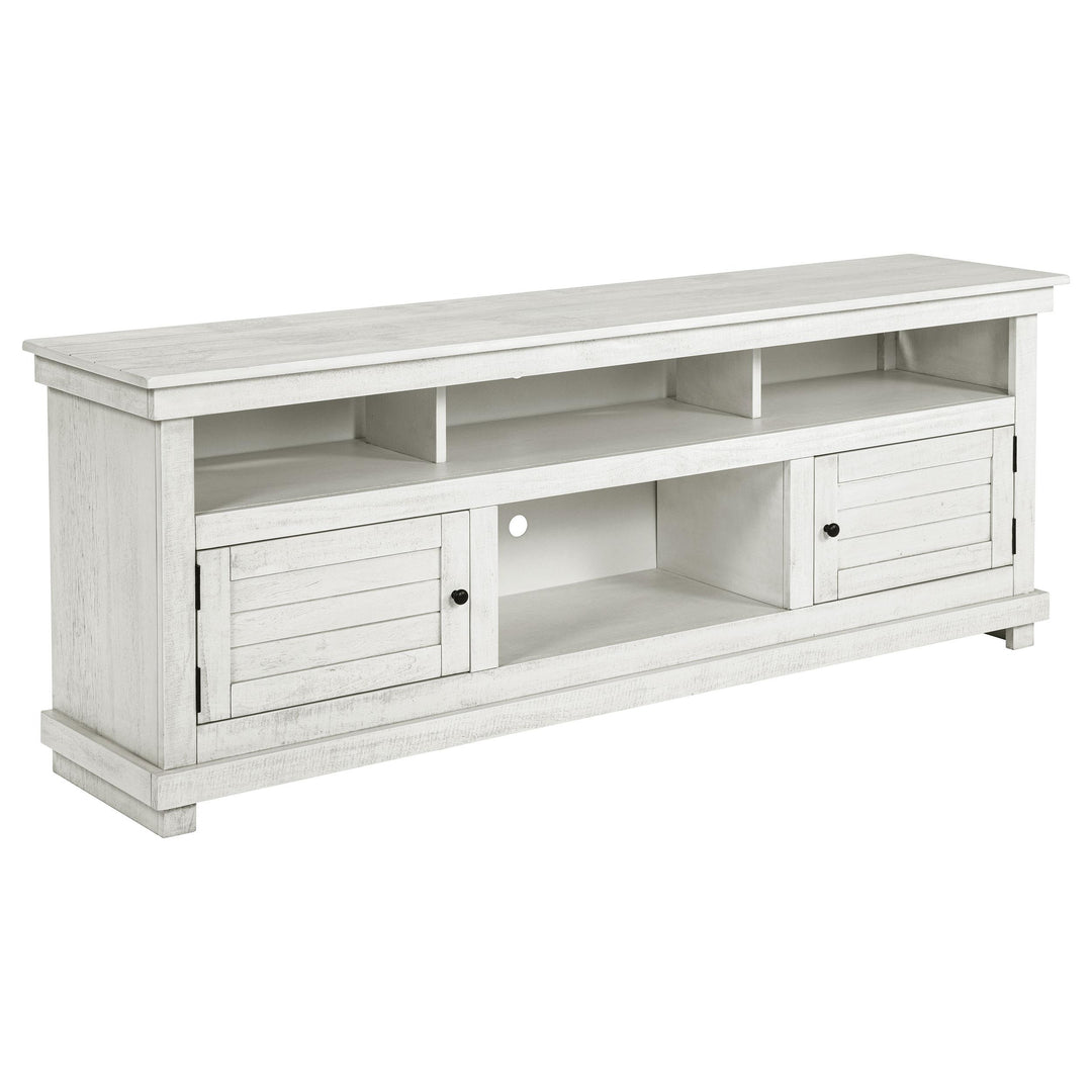 Coaster Furniture 710053 Payne 70-inch TV Stand Media Console Distressed White