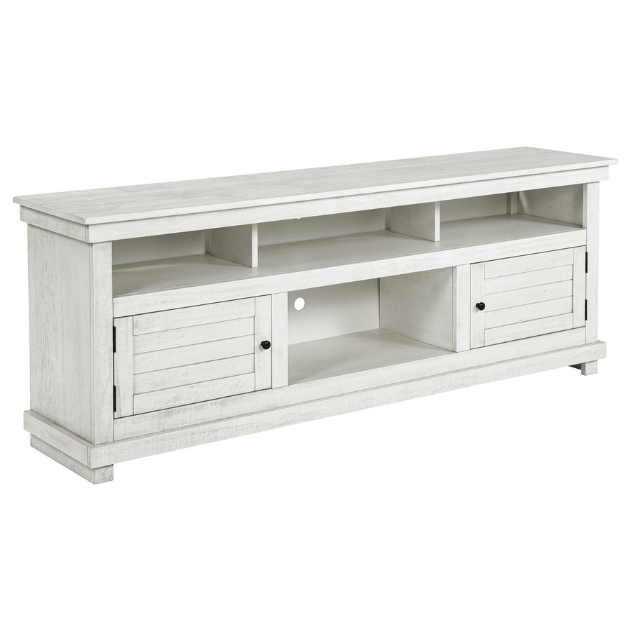 Coaster Furniture 710053 Payne 70-inch TV Stand Media Console Distressed White
