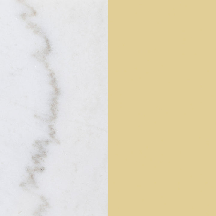 Coaster Furniture 710338 Jonelle Round Glass Top Coffee Table White Marble Shelf Gold