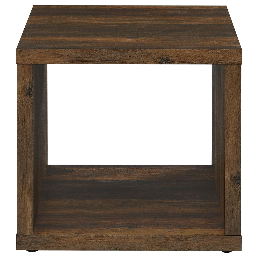 Coaster Furniture 710507 Frisco Square Engineered Wood Side End Table Dark Pine