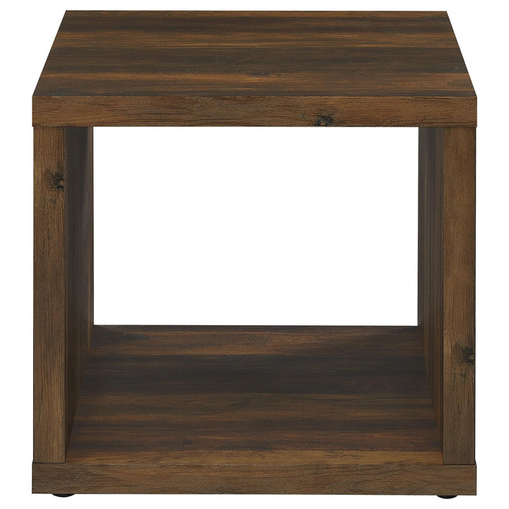 Coaster Furniture 710507 Frisco Square Engineered Wood Side End Table Dark Pine