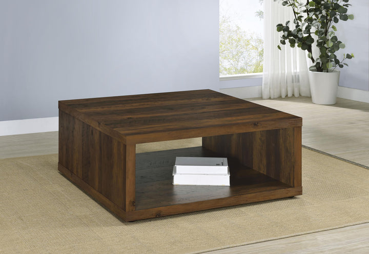 Coaster Furniture 710508 Frisco Square Engineered Wood Coffee Table Dark Pine