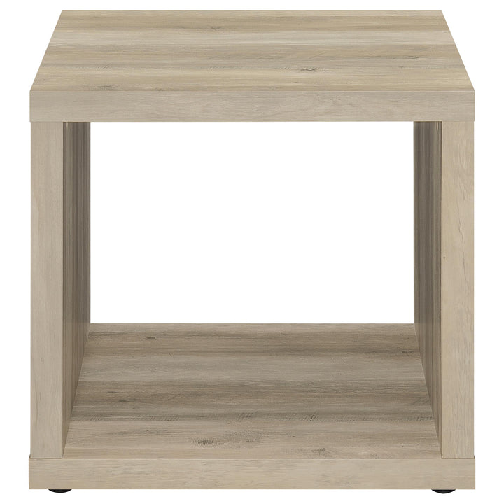 Coaster Furniture 710517 Frisco Square Engineered Wood Side End Table Distressed Pine