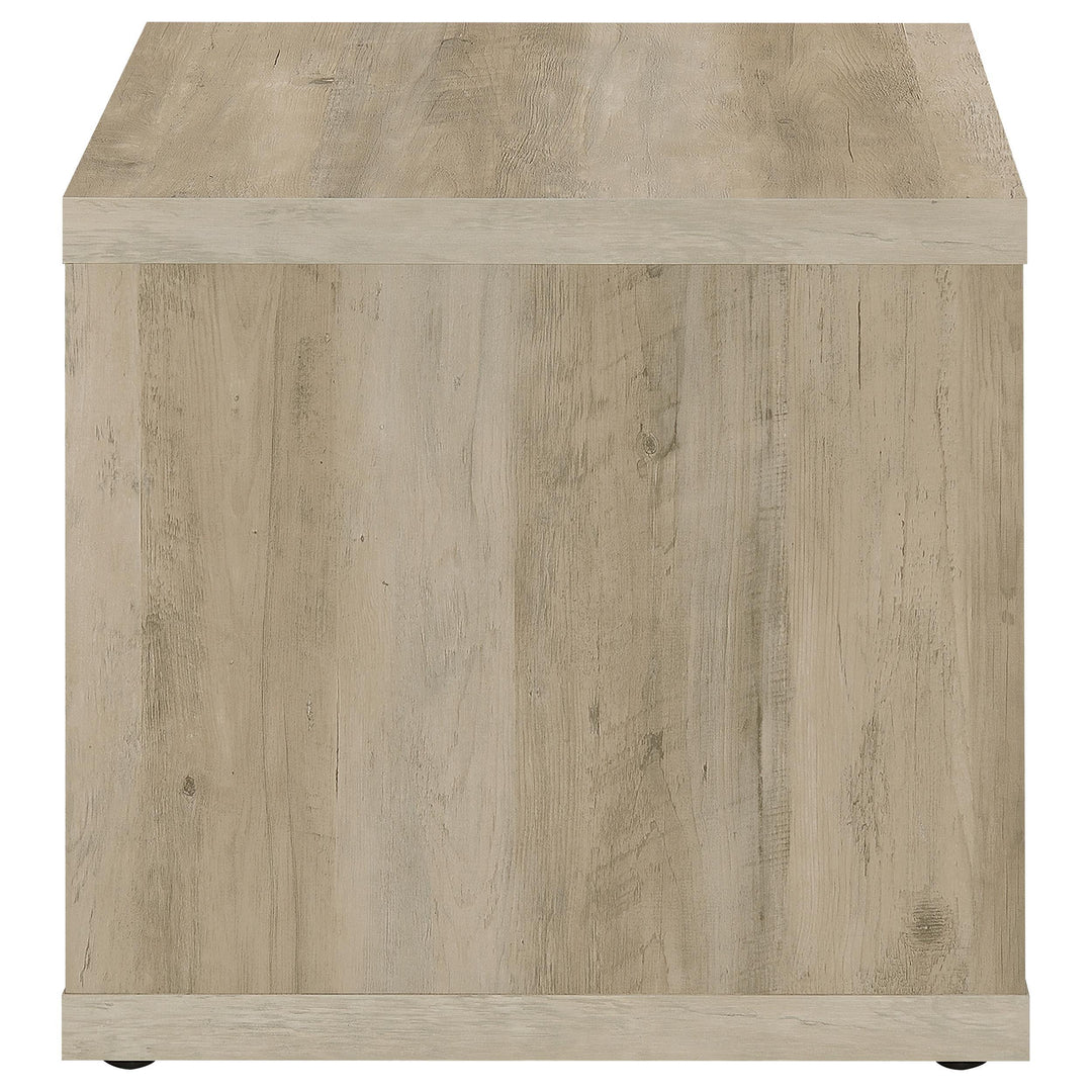 Coaster Furniture 710517 Frisco Square Engineered Wood Side End Table Distressed Pine