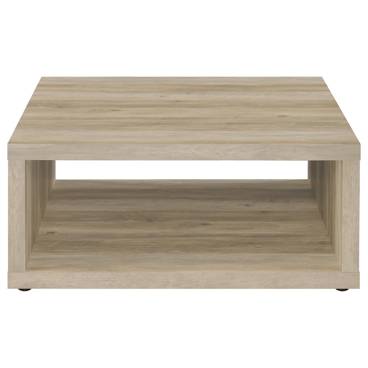 Coaster Furniture 710518 Frisco Square Engineered Wood Coffee Table Distressed Pine