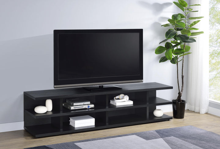 Coaster Furniture 710533 Cartmill 78-inch 2-tier TV Stand Media Console Black