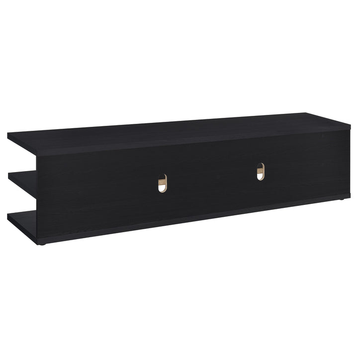 Coaster Furniture 710533 Cartmill 78-inch 2-tier TV Stand Media Console Black