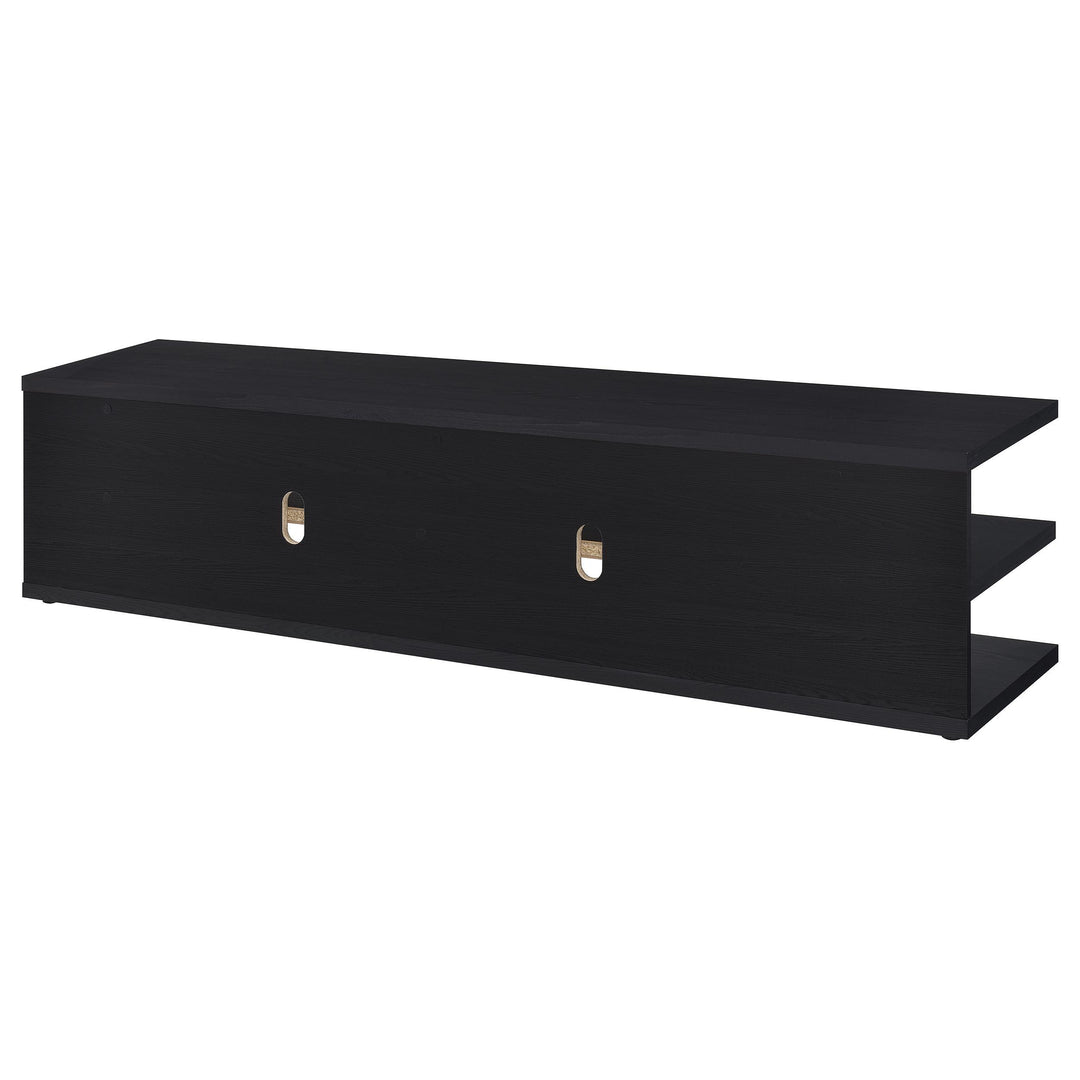 Coaster Furniture 710533 Cartmill 78-inch 2-tier TV Stand Media Console Black