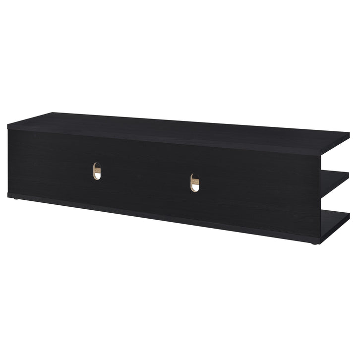 Coaster Furniture 710533 Cartmill 78-inch 2-tier TV Stand Media Console Black