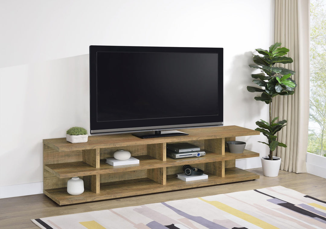 Coaster Furniture 710543 Cartmill 78-inch 2-tier TV Stand Media Console Mango