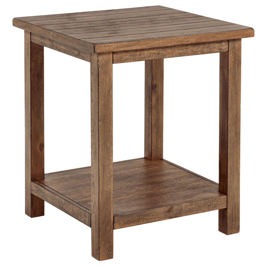 Coaster Furniture 710546 Payne Wood End Table with Shelf Distressed Brown