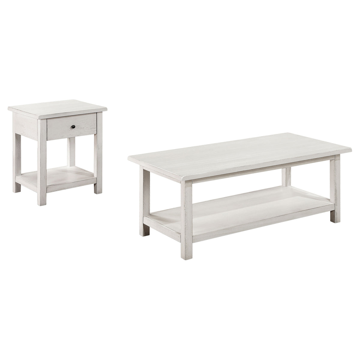 Payne - 2 Piece Coffee And 1-Drawer End Table Set - White