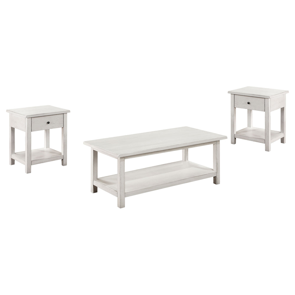 Payne - 3 Piece Coffee And 1-Drawer End Table Set - White