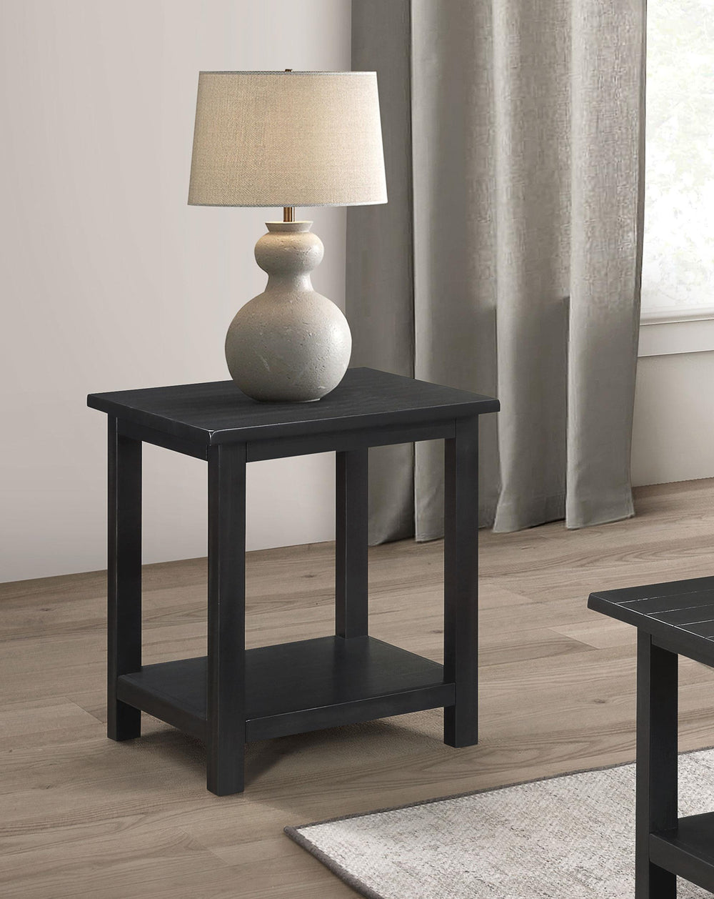 Coaster Furniture 710566 Payne Wood End Table with Shelf Distressed Java