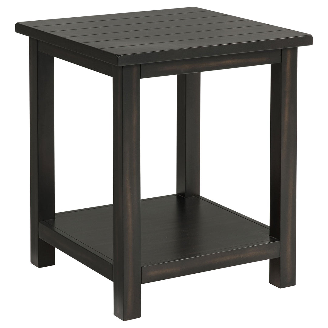 Coaster Furniture 710566 Payne Wood End Table with Shelf Distressed Java