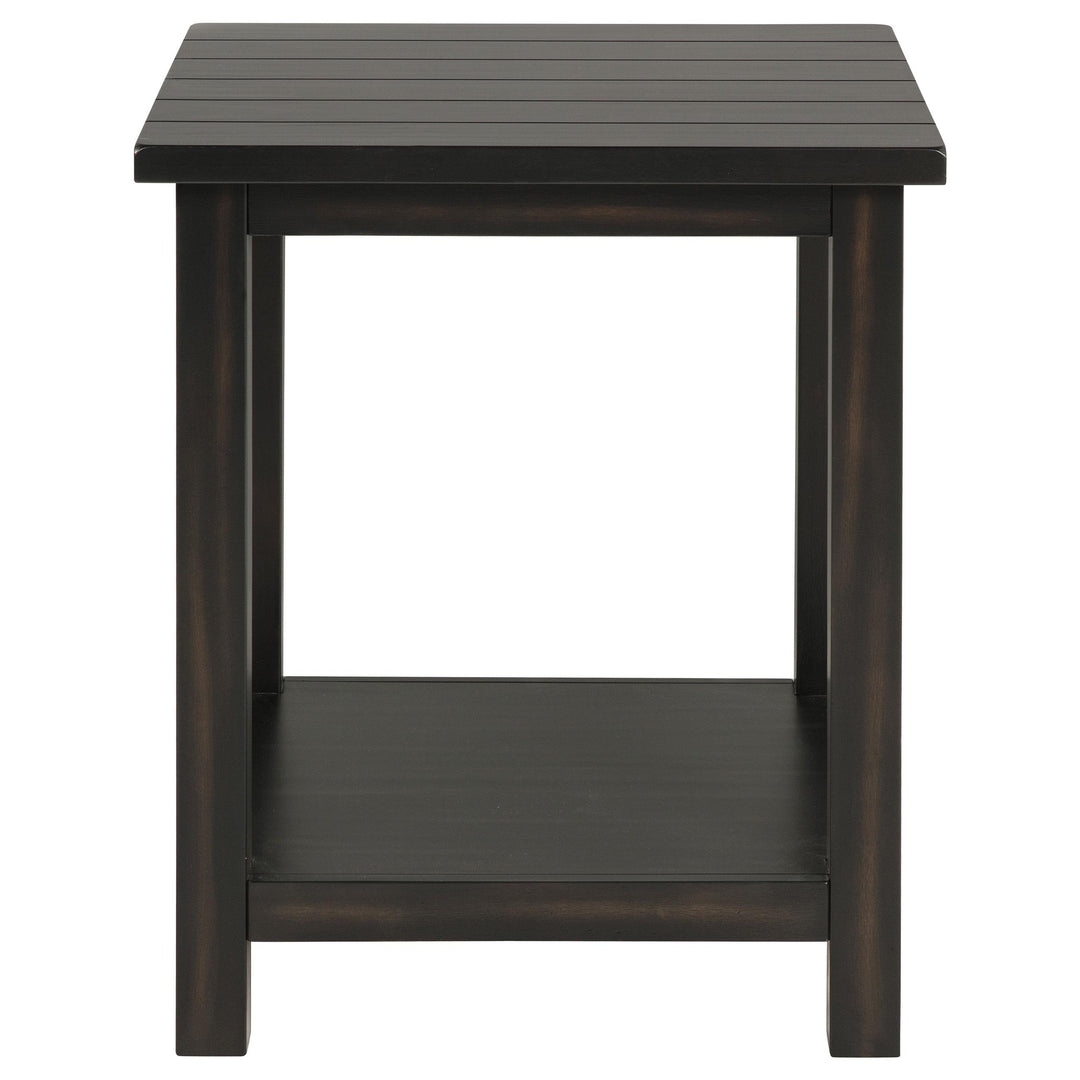 Coaster Furniture 710566 Payne Wood End Table with Shelf Distressed Java