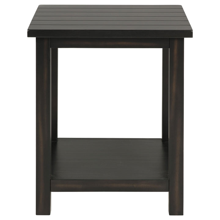 Coaster Furniture 710566 Payne Wood End Table with Shelf Distressed Java