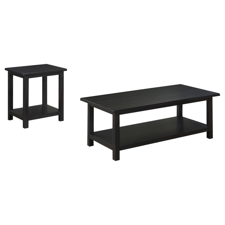 Coaster Furniture 710568-S2A Payne 2-Piece Coffee and End Table Set Distressed Java