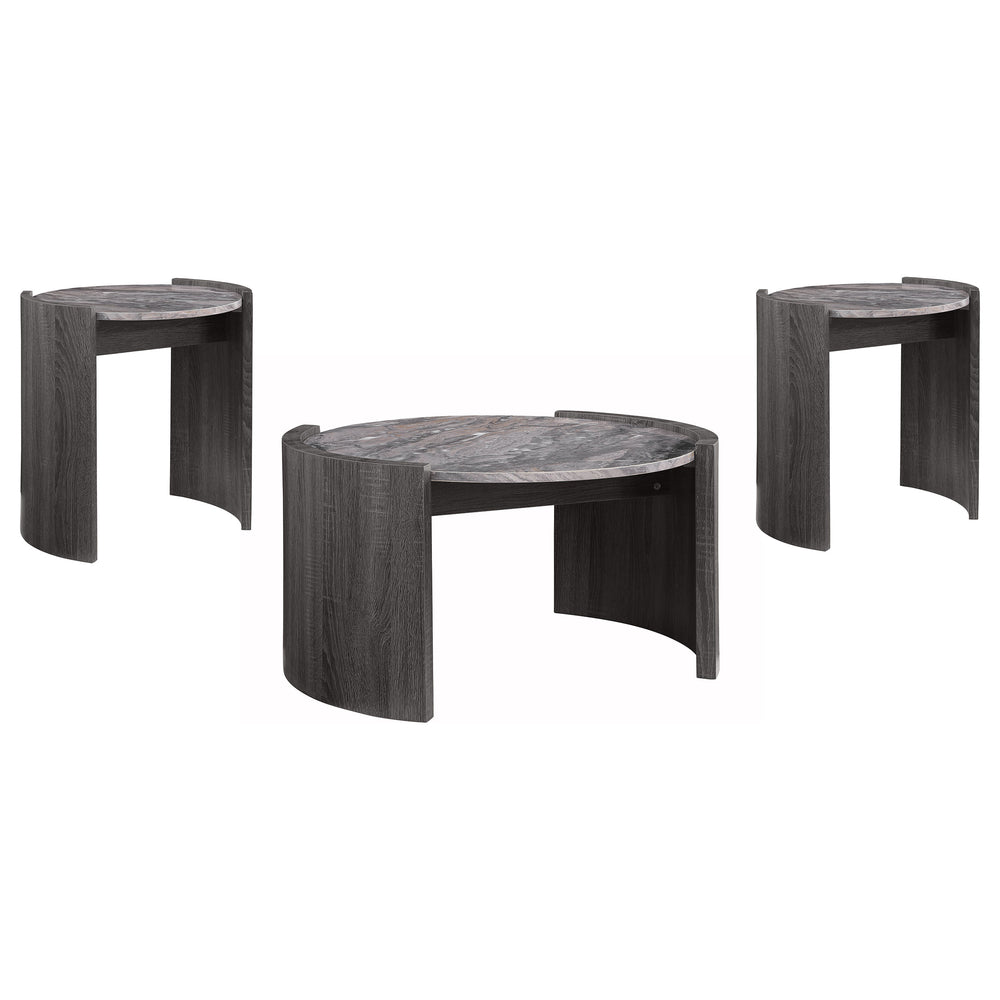 Gladstone - 3 Piece Coffee And End Table Set - Distressed Gray