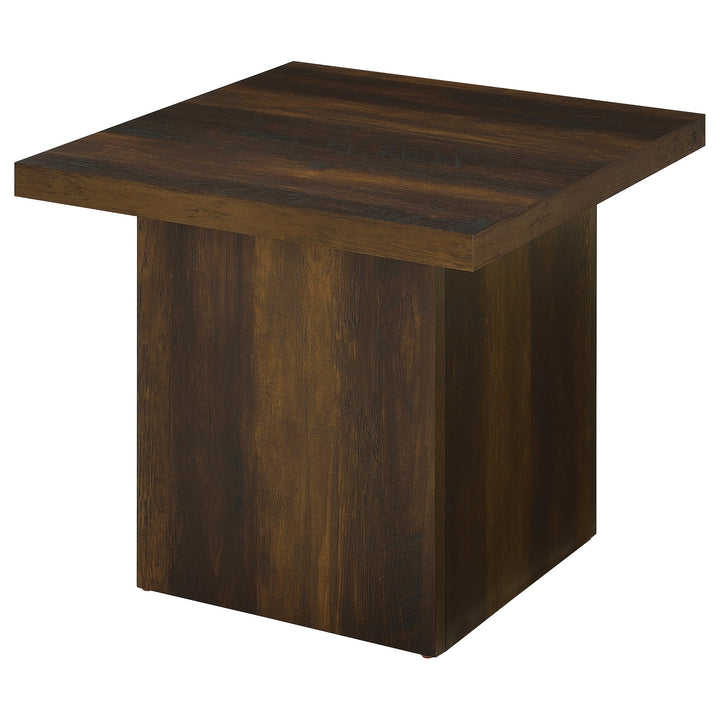 Devar - 2 Piece Square Coffee And End Table Set - Dark Pine