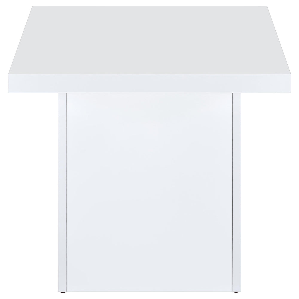 Devar - 2 Piece Square Coffee End Table Set - White High Gloss