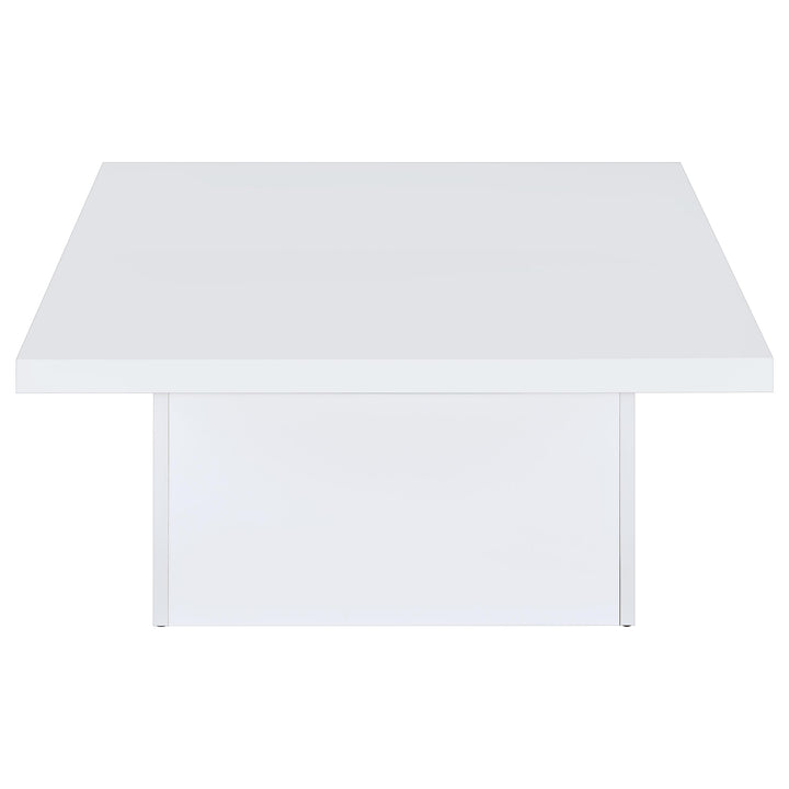 Devar - 2 Piece Square Coffee End Table Set - White High Gloss