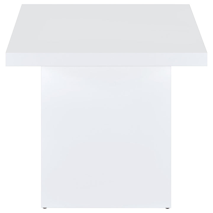 Devar - 3 Piece Square Coffee End Table Set - White High Gloss
