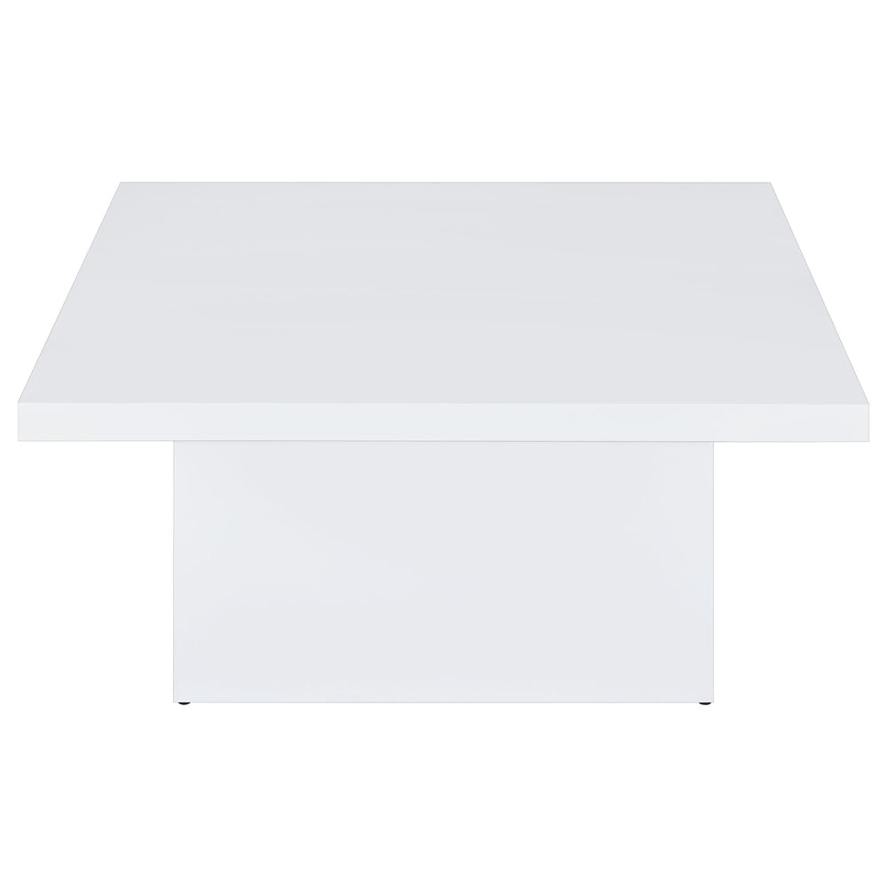 Devar - 3 Piece Square Coffee End Table Set - White High Gloss